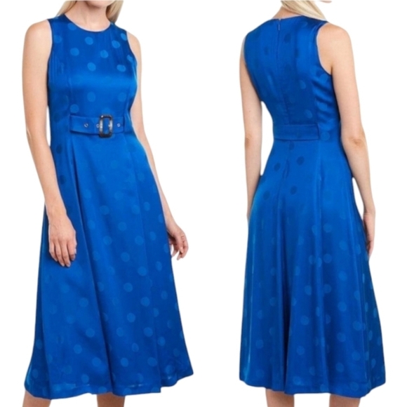 Ted Baker London Dresses & Skirts - Ted Baker of London Sleeveless Polka Dot Midi Length Dress Size Small